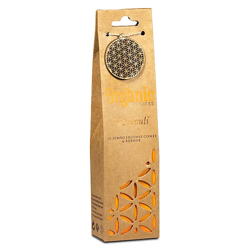 Organic Goodness Patchouli wierookkegels met houder – leveranciersfoto