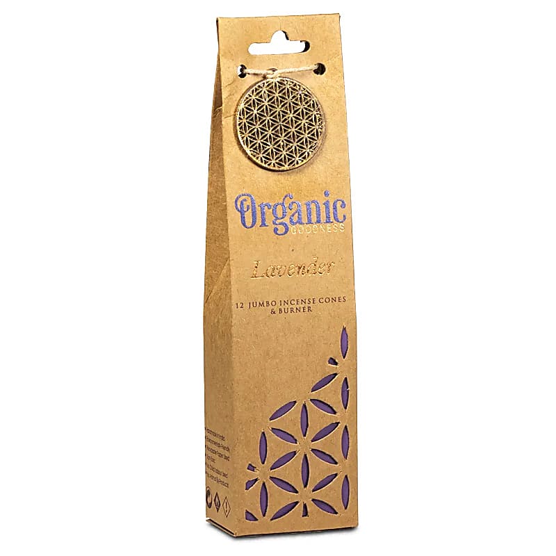 Organic Goodness Lavendel wierookkegels met houder – leveranciersfoto